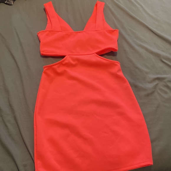 Neon Pink Cutout Dress - Picture 4 of 4